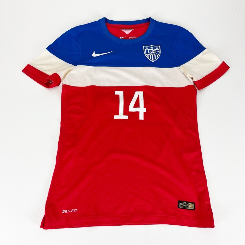 Nike Dri Fit USA Soccer Jersey 2014 World Cup 14 David Shirt Top